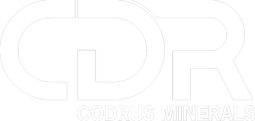 Codrus Minerals Limited Logo, reverse in white